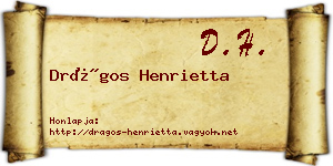 Drágos Henrietta névjegykártya