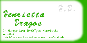 henrietta dragos business card